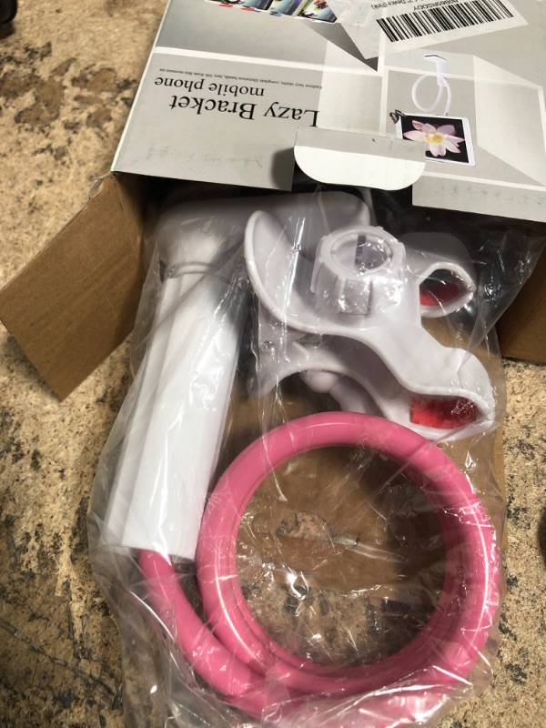 Photo 1 of kinraft Pink Gooseneck Cell Phone Holder Universal 360 Flexible Phone Stand Lazy Bracket Mount Long Arms Clamp for Phone 14 Pro Xs Max XR X 8 7 6 6s Plus and Other 3.5~6.7'' Device