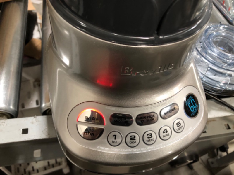 Photo 3 of **SEE NOTES**
Breville Fresh and Furious Blender, Silver, BBL620SIL