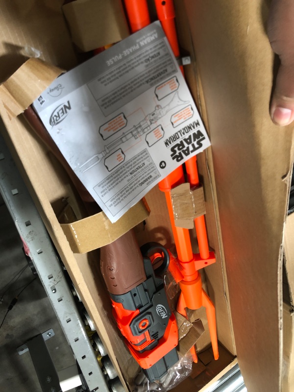 Photo 1 of NERF Star Wars Amban Phase-Pulse Blaster, The Mandalorian, Scope, 10 Official Elite Darts, Breech Load, 50.25 Inches Long (Amazon Exclusive) Frustration-Free Packaging
