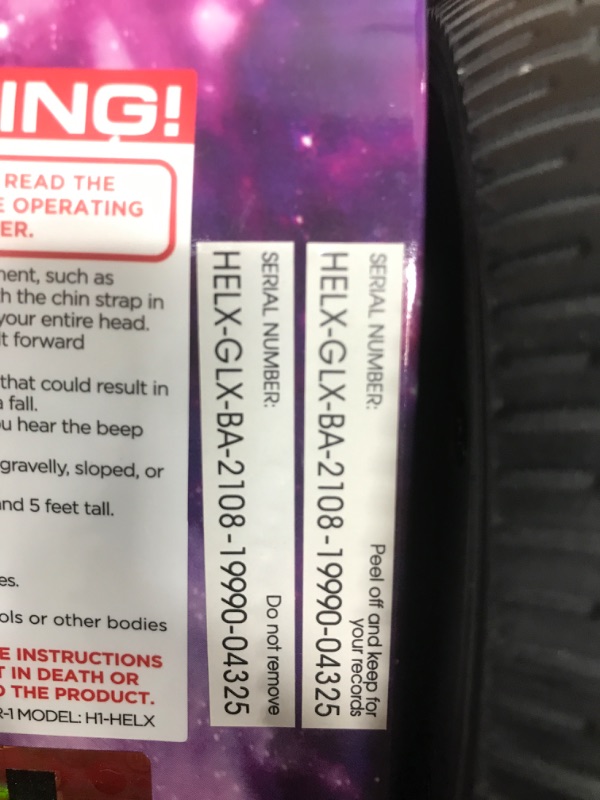 Photo 1 of Hover-1 Helix Electric Hoverboard | 7MPH Top Speed, 4 Mile Range, 6HR Full-Charge, Built-in Bluetooth Speaker, Rider Modes: Beginner to Expert Hoverboard Galaxy