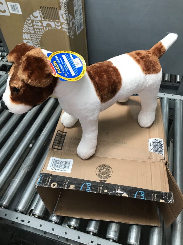 Photo 3 of Melissa & Doug Giant Jack Russell Terrier - Lifelike Stuffed Animal Dog (over 12 inches tall)