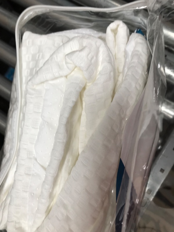 Photo 1 of Lucid 2 Inch Mattress Topper Cover Queen – Cover For Mattress Topper - Mattress Topper Cover with Zipper – Twin Mattress Cover - Cover Only, White Queen 2 Inch