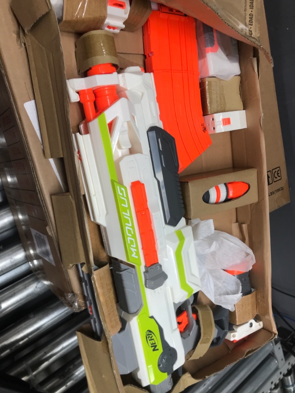 Photo 2 of (PARTS ONLY)Nerf Modulus ECS-10 Motorized Blaster, Removable Nerf Scope, Drop Grip, Barrel, Stock, 10-Dart Clip, 10 Nerf Elite Darts, Kids Outdoor Games (Amazon Exclusive) Frustration-Free Packaging