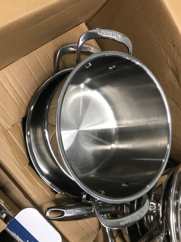 Photo 4 of *Missing one pot and lid***Cuisinart TPS-10 Professional Performance Tri-Ply 10-Piece Classic Cookware Set, Heat Surround Technology, Drip Free Pouring with Cool Grip Handles, Stainless Steel 10-PC Set Cookware Set