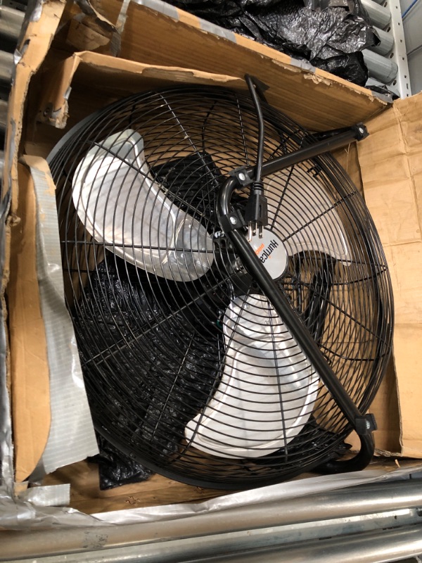Photo 1 of Hurricane Floor Fan - 20 Inch, Pro Series, High Velocity, Heavy Duty Metal Floor Fan for Industrial, Commercial, Residential, and Greenhouse Use - ETL Listed, Black 20" Floor Fan
