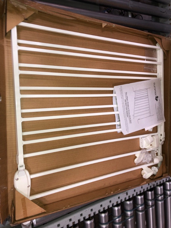 Photo 2 of (White) Summer Top Of Stairs Metal Gate  6-24 Mo Baby Gatr Assembly Required 29"-42" Width, 30" Height (Doorway Mount & Stairway Hardware Included) 