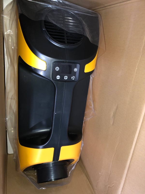 Photo 2 of  *one port doesn't work* BougeRV Portable Air Conditioner, 2899BTU Tent Air Conditioner, 250W Low Power Consumption, 24VDC, 3 Wind Speeds for Van Life, Camping Tent, Outdoor, Indoor Yellow