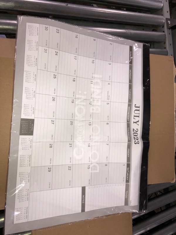 Photo 2 of 2023-2024 Desk Calendar - Large Desk Calendar 2023-2024, Jul. 2023 - Dec. 2024, 18 Months Planning, 22’’ × 17’’, Large Ruled Blocks, To-do List & Notes, Desk/Wall Calendar for Planning and Organizing Gray