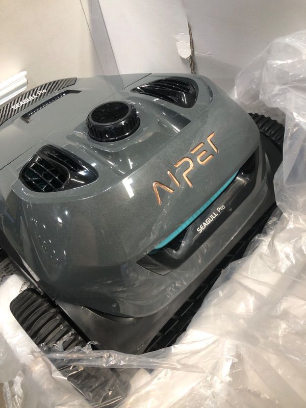 Photo 4 of (2023 Upgrade) AIPER Seagull Pro Cordless Robotic Pool Cleaner, Wall Climbing Pool Vacuum Lasts up to 180 Mins, Quad-Motor System, Smart Navigation, Ideal for Inground Pools up to 3200 Sq.ft Dark Gray