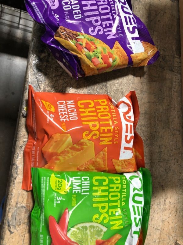 Photo 2 of 1/04/24**Quest Tortilla Style Protein Chips Variety Pack, Chili Lime, Nacho Cheese, Loaded Taco, 1.1 Ounce (Pack of 12)
