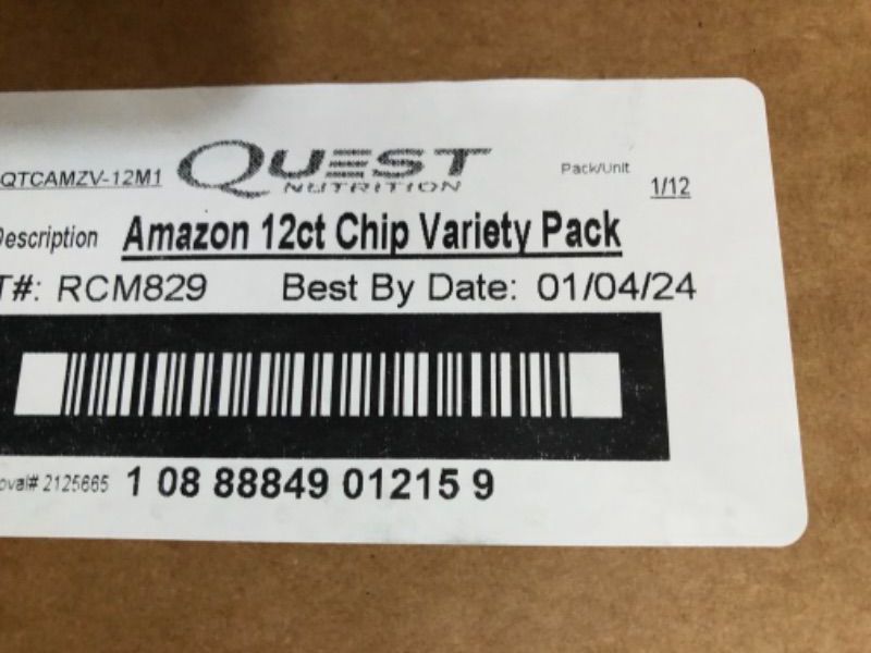 Photo 3 of 1/04/24**Quest Tortilla Style Protein Chips Variety Pack, Chili Lime, Nacho Cheese, Loaded Taco, 1.1 Ounce (Pack of 12)
