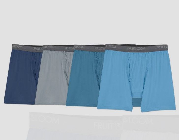 Photo 1 of Fruit of the Loom Men's Comfort Stretch Microfiber Boxer Briefs 4pk - Colors May Vary
SIZE- M 32-34 IN