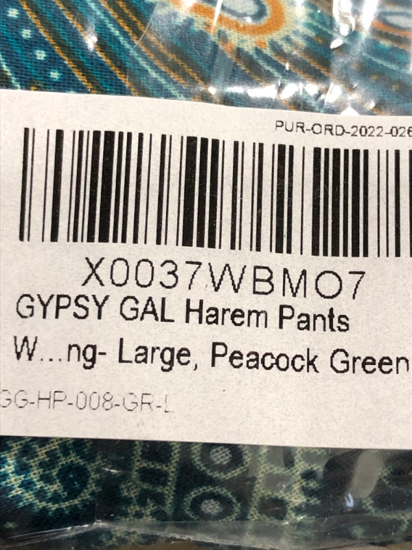 Photo 3 of GYPSY GAL Women Boho Harem Pants Yoga Hippie Summer Clothing Peacock Green 12-20