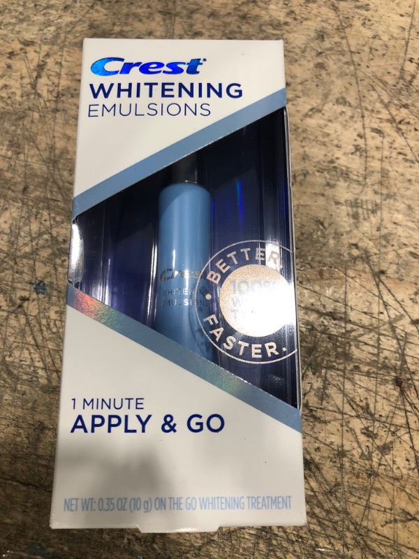 Photo 2 of (EXP: 10/31/2022) Crest Whitening Emulsions On-the-Go Leave-On Teeth Whitening Gel Pen, 0.35 Oz (10 G) 0.35 Ounce (Pack of 1)