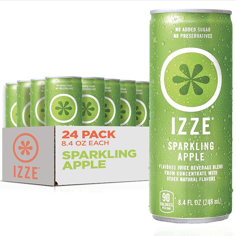 Photo 1 of (BBD: 09/25/2023) Izze Sparkling Juice, Apple, Multi, 8.4 Fl Oz (Pack of 24)
