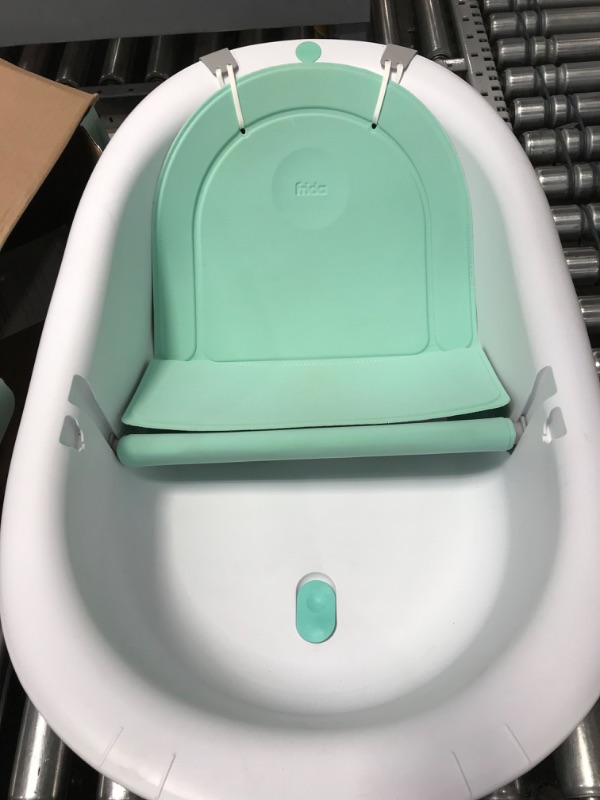 Photo 2 of 4-in-1 Grow-with-Me Bath Tub by Frida Baby Transforms Infant Bathtub to Toddler Bath Seat with Backrest for Assisted Sitting in Tub