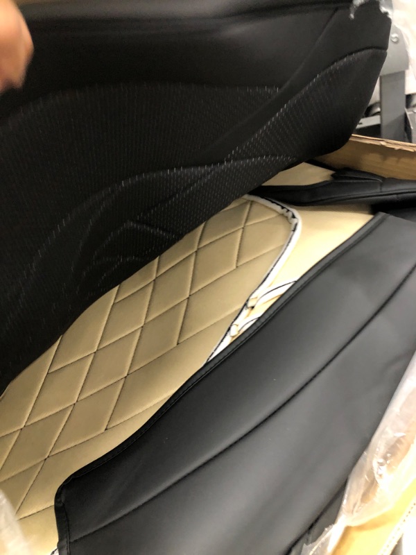 Photo 3 of **SEE NOTES**
TAPHA Faux Leather Seat Cover Set for Tesla Model Y 2020 - 2022, Breathable and Water-Resistant, Include Seat Covers for Front and Rear Seats (Black)