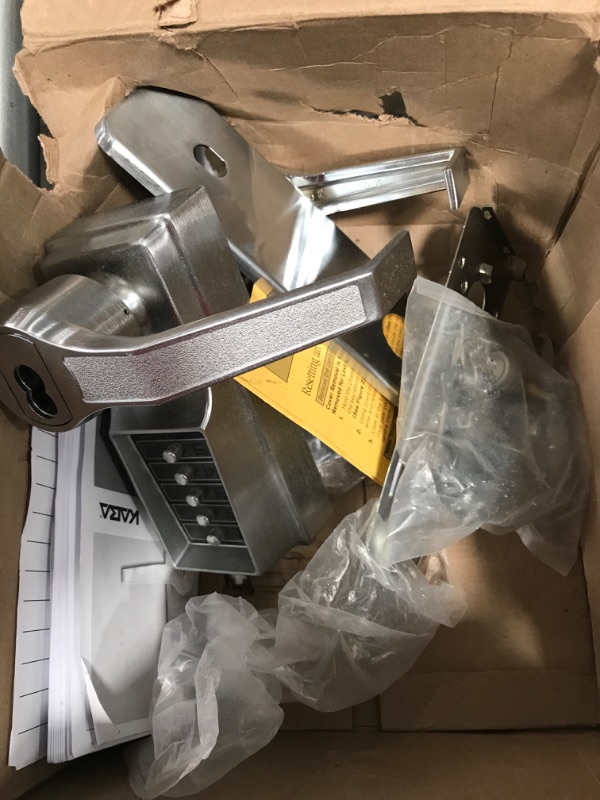Photo 2 of ***PARTS  ONLY*** Simplex - LL103126D Kaba L1000 Series Metal Mechanical Pushbutton Cylindrical Lock with Lever, Combination Entry and Passage, 13mm Throw Latch, Floating Face Plate, 70mm Backset, Satin Chrome Finish, Left Hand