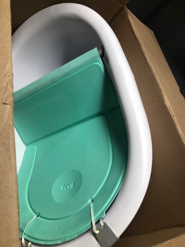 Photo 2 of 4-in-1 Grow-with-Me Bath Tub by Frida Baby Transforms Infant Bathtub to Toddler Bath Seat with Backrest for Assisted Sitting in Tub