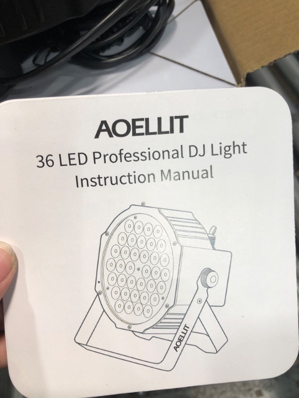 Photo 2 of 36 LED Stage Lights, AOELLIT RGB Sound Activated DJ Par Lights Compatible with DMX-512 & Remote Uplights for Events Wedding Party - 8 Pack