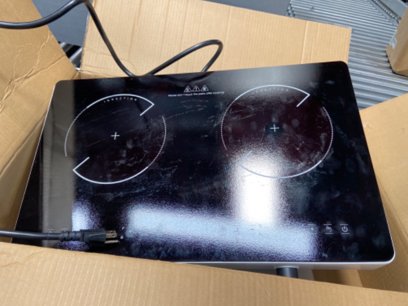 Photo 1 of *SIMILAR TO STOCK PHOTO*- Double Induction Cooktop, Electric Cooktop with 9 Power Levels, Kids Lock & Timer, Overheat Protection- k8001