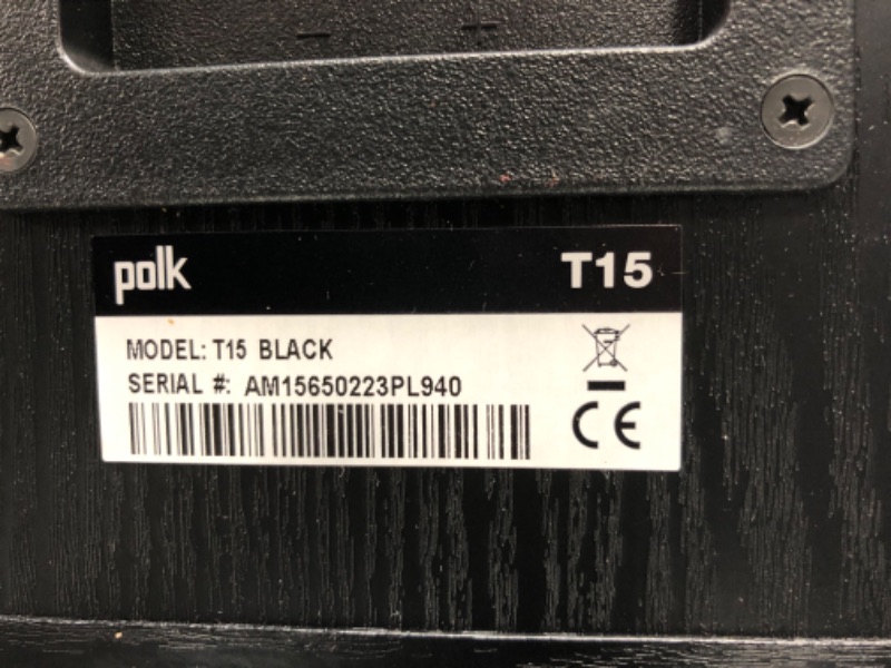 Photo 1 of Polk Audio T15 Bookshelf Speakers Pair Black