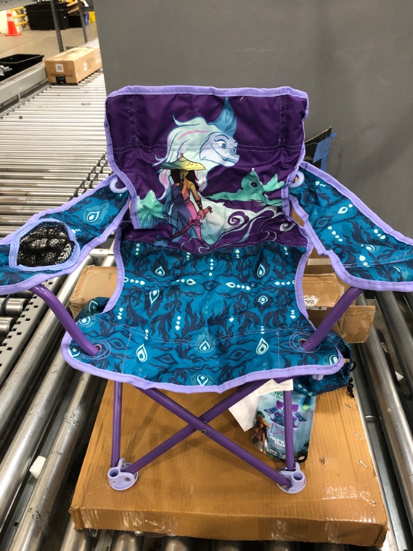Photo 1 of Disney Raya Camp Chair for Kids, Portable Camping Fold N Go Chair with Carry Bag