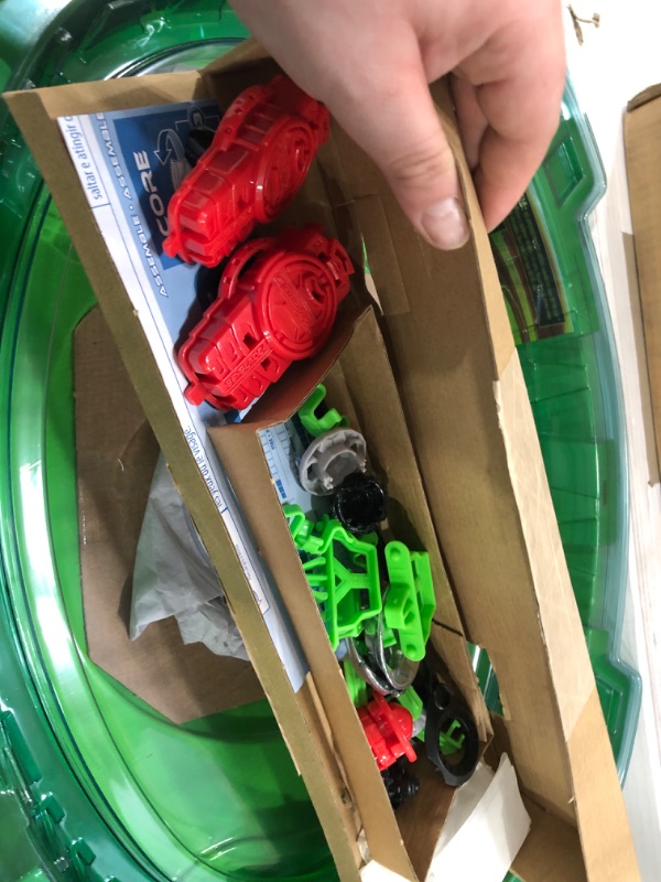 Photo 3 of BEYBLADE Burst QuadDrive Interstellar Drop Battle Set, Set Stadium, 2 Battling Tops and 2 Launchers, Toys for 8 Year Old Boys & Girls & Up