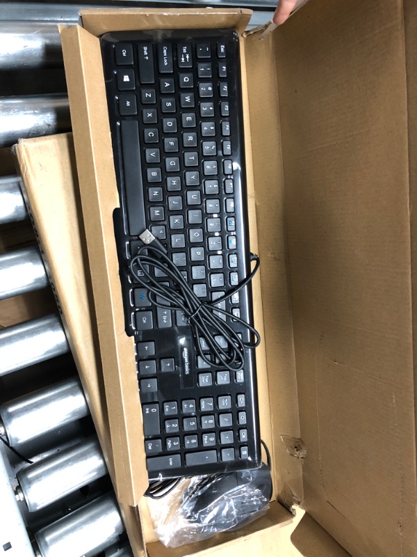 Photo 1 of AmazonBasics USB Wired Computer Keyboard and Wired Mouse Bundle 