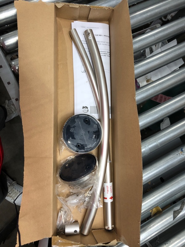 Photo 1 of Zenna Home E40S2ALBN NeverRust Rustproof Dual Mount Curved Stall Shower Rod, 32" to 40", Brushed Nickel Rustproof Tension or Permanent Mount Rod 32" - 40" stall sized Brushed Nickel