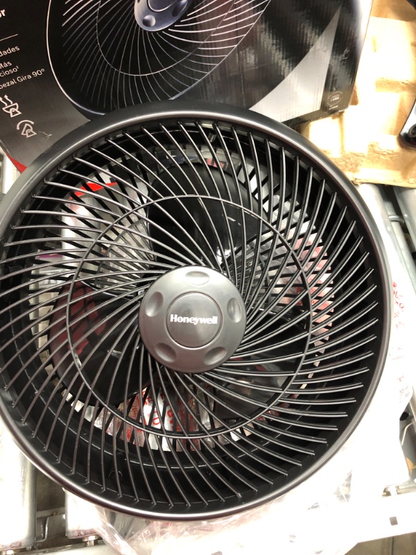 Photo 3 of ***FOR PARTS ONLY- STAND DAMAGED*** 
Honeywell HT-908 TurboForce Room Air Circulator Fan, Medium, Black –Quiet Personal Fanfor Home or Office, 3 Speeds and 90 Degree Pivoting Head