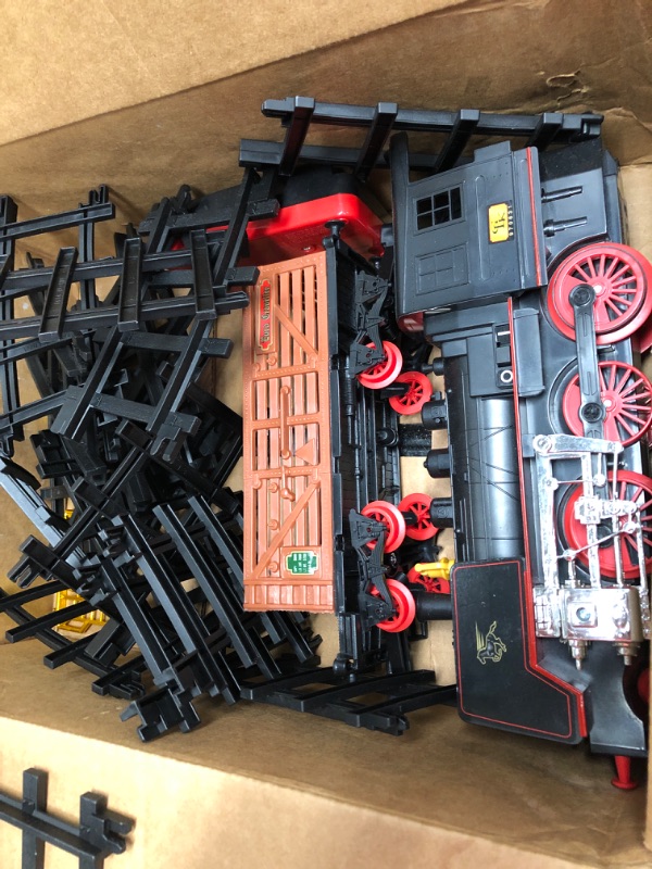 Photo 2 of **MISSING PARTS** Amazon Basics Remote Control Battery Operated Hobby Train 4-Car Set with Light and Sounds - 2.4GHz