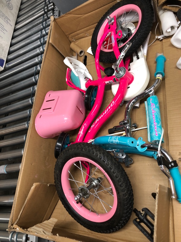 Photo 2 of **MISSING HARDWARE** MINOR DAMAGE** Schwinn Koen & Elm Toddler and Kids Bike, 12-18-Inch Wheels, Training Wheels Included, Boys and Girls Ages 2-9 Years Old Pink 16-inch Wheels