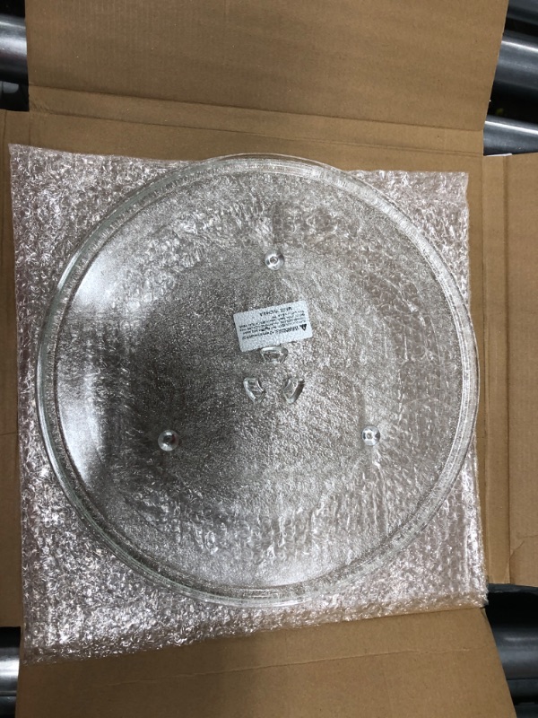 Photo 2 of 13.5" Microwave Glass Turntable Plate Replacement for GE Hotpoint Microwave Glass Plate - Replace Microwave Glass Tray # WB39X10032 JVM3160DF1BB JVM3160DF1CC JVM3160DF1WW 13.5IN