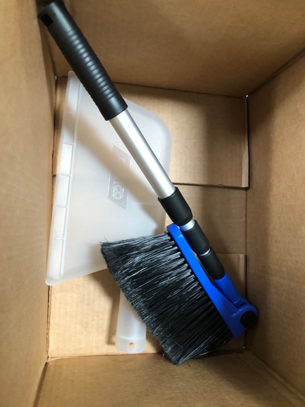 Photo 2 of Camco Broom and Dustpan for RVs, Adjustable from 24 to 52 Inches (43623-A) Broom with Dust Pan