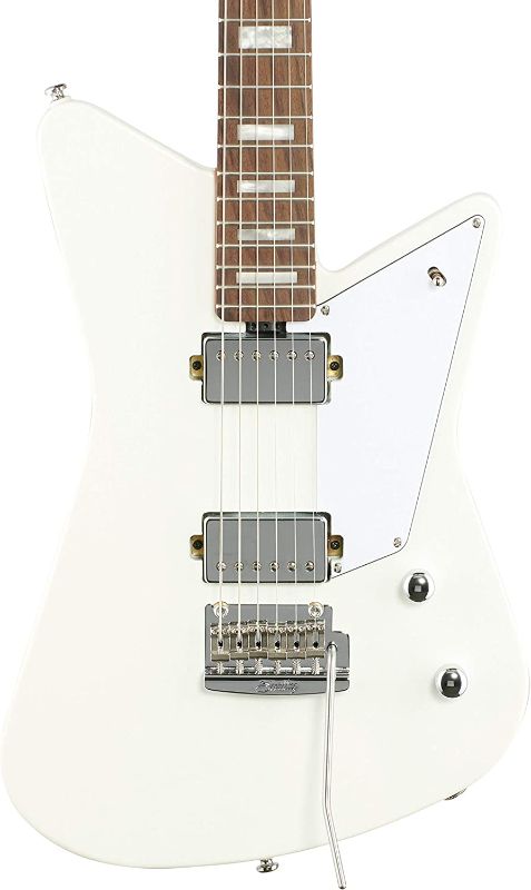 Photo 1 of *** HAS SMALL CRACK SEE PICTURES *** Sterling by Music Man 6 String Solid-Body Electric Guitar, Right, Imperial White (MARIPOSA-IWH-R2)
