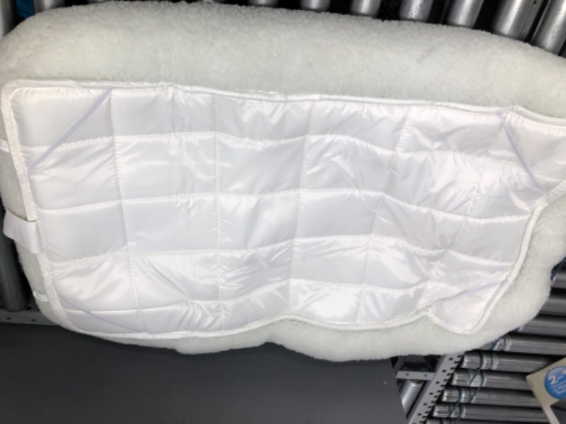 Photo 2 of *** USED *** *** IN GOOD CONDITION *** MidWest Bolster Pet Bed | Dog Beds Ideal for Metal Dog Crates | Machine Wash & Dry White Fleece 42-Inch