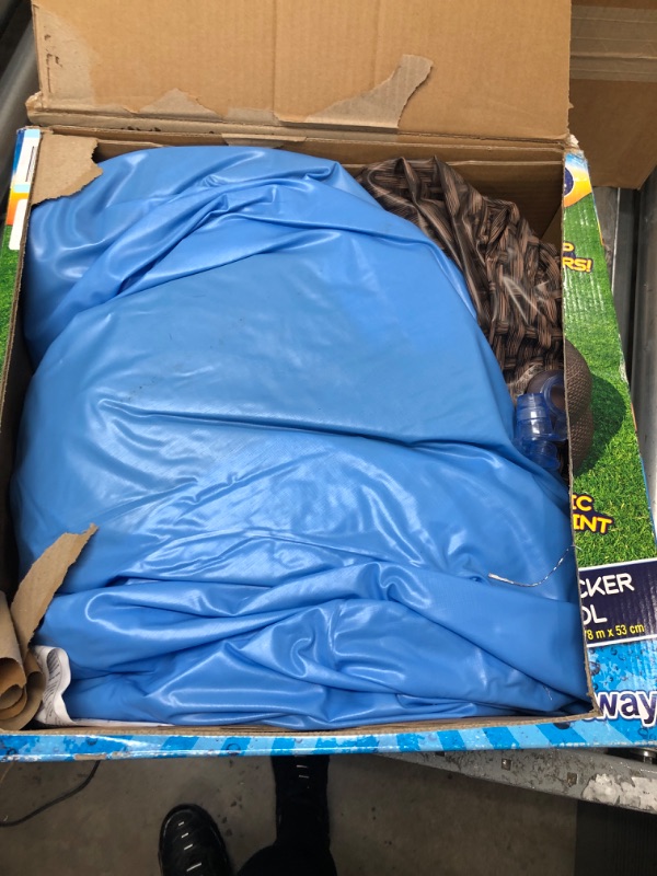 Photo 1 of Bestway H2OGO! TruPrint Wicker 7'7' x 70' x 21' Inflatable Family Pool | Blow Up Swimming Pool for Kids and Adults | Includes 2 Cushioned Seats and Built-in Cup Holders TruPrint Wicker Family Pool