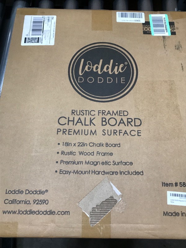 Photo 1 of Loddie Doddie Rustic Wood Premium Surface Magnetic Chalk Board- 18"x22" Perfect for Chalk