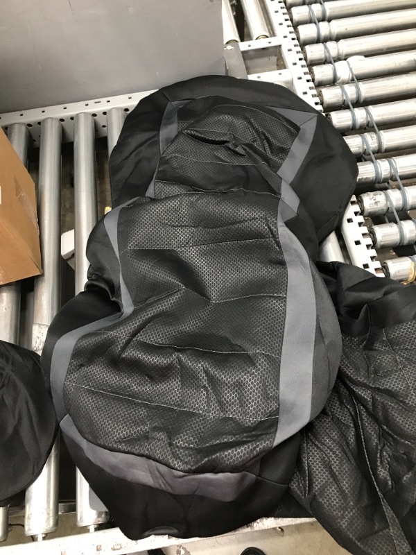 Photo 1 of carXS FreshMesh Car Seat Covers Full Set with Charcoal Accent – Mesh Front Seat Covers with Split Bench Back Seat Protector, Interior Covers for Auto Truck Van SUV Full Set Charcoal