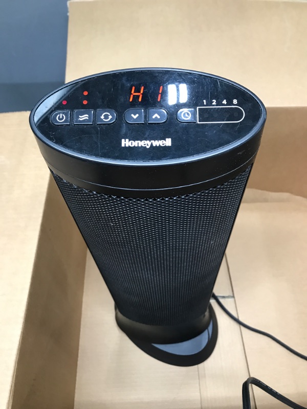 Photo 2 of ***TESTED/POWERS ON***Honeywell Slim Ceramic Tower Heater, Large Room, Black – Easy to Use Ceramic Heater – Slim Space Heater with Two Heat Settings Large Room Heater