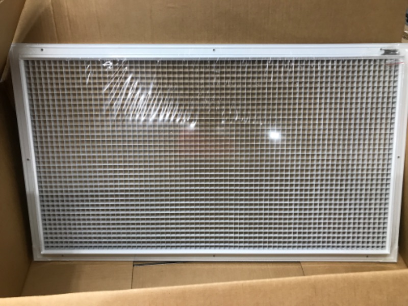 Photo 2 of 20" x 36" or 36" x 20" Cube Core Eggcrate Return Air Grille - Aluminum Rust Proof - HVAC Vent Duct Cover - White [Outer Dimensions: 22.75] 20 x 36 Return Grille