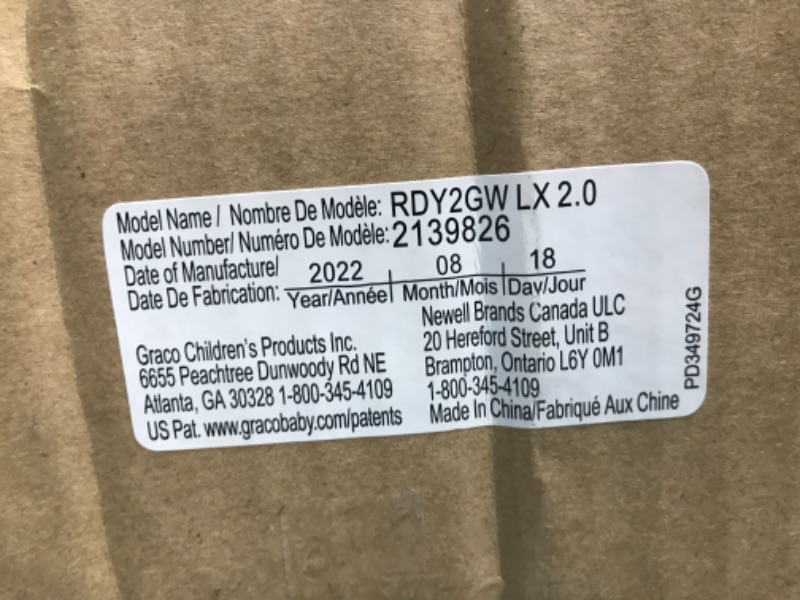 Photo 4 of Graco Ready2Grow LX 2.0 Double Stroller Features Bench Seat and Standing Platform Options, Clark "w/ Added Body Support Cushion" Clark