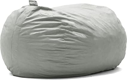 Photo 1 of Big Joe Fuf XL Foam Filled Bean Bag Chair with Removable Cover, Fog Lenox, 5ft Giant
