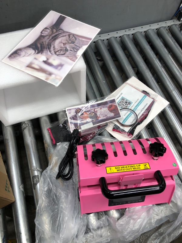 Photo 4 of Easydiy 110 V Portable Tumbler Heat Press Machine Pink Mug Machine for 30 OZ 20 OZ 16 OZ Straight Sublimation Blanks Skinny Tumbler 15 OZ 11 OZ Sublimation Ceramic Mugs DIY Heat Transfer Print