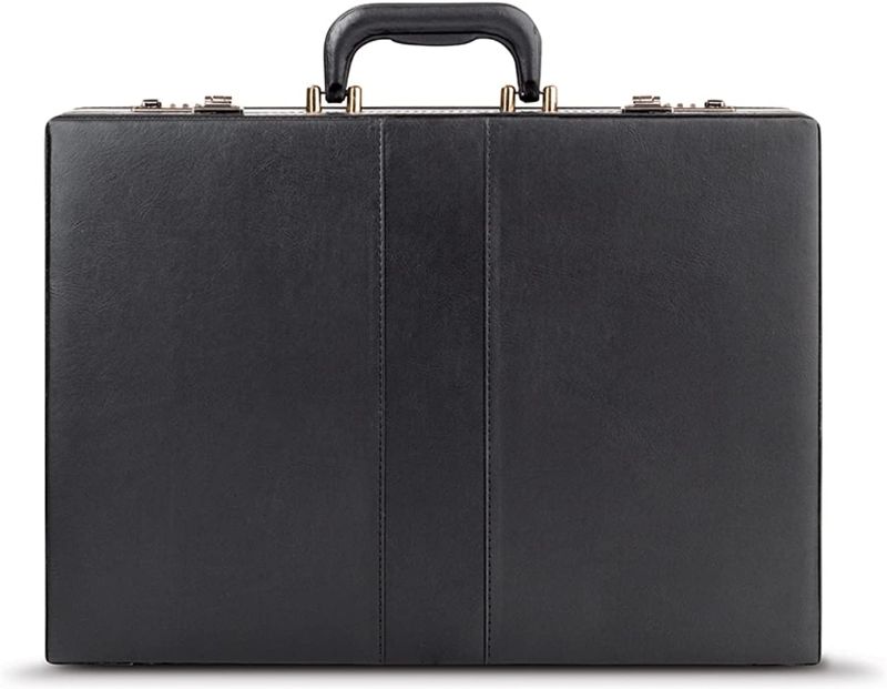 Photo 1 of Solo Grand Central Attaché Briefcase with Combination Locks, Black