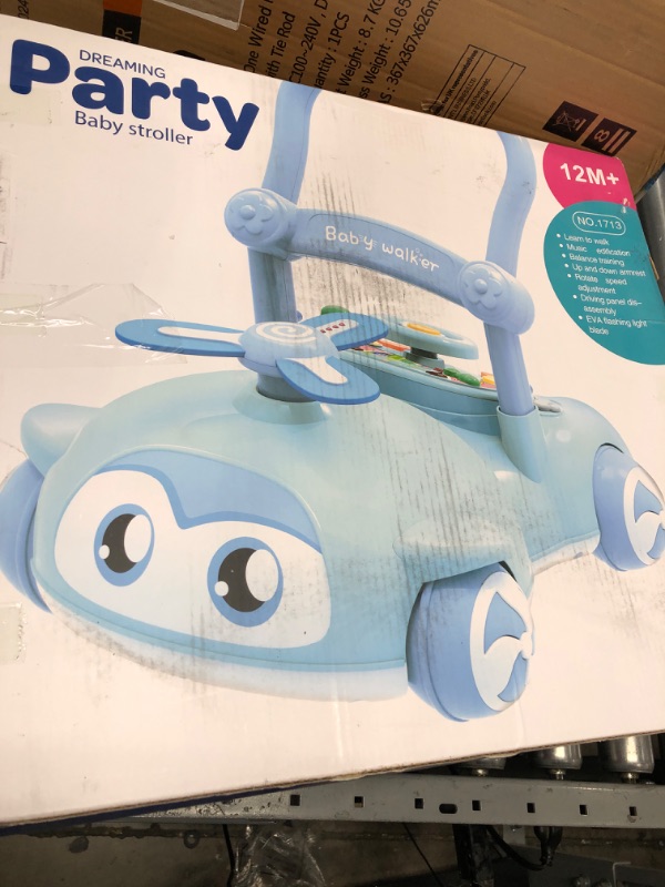 Photo 1 of Baby Walker for Boys 12 Months and Up,Sit-to-Stand Learning Activity Walker,All in One Dashboard Steering Wheel Pretend Play Driving for Toddler/Infant Push to Walk