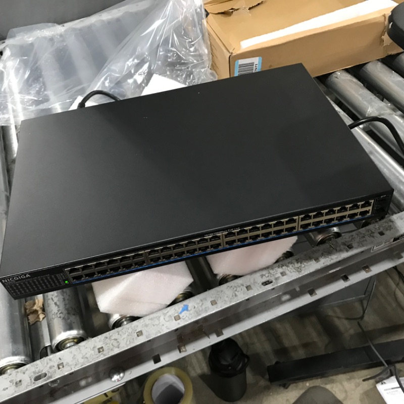 Photo 3 of 48 Port Gigabit PoE Switch Unmanaged with 48 Port IEEE802.3af/at PoE+@400W, 2 x 1G SFP, NICGIGA 50 Port Network Power Over Ethernet Switch, Desktop/Rackmount 50 port| 48xPoE+ 400W | 2xUplink