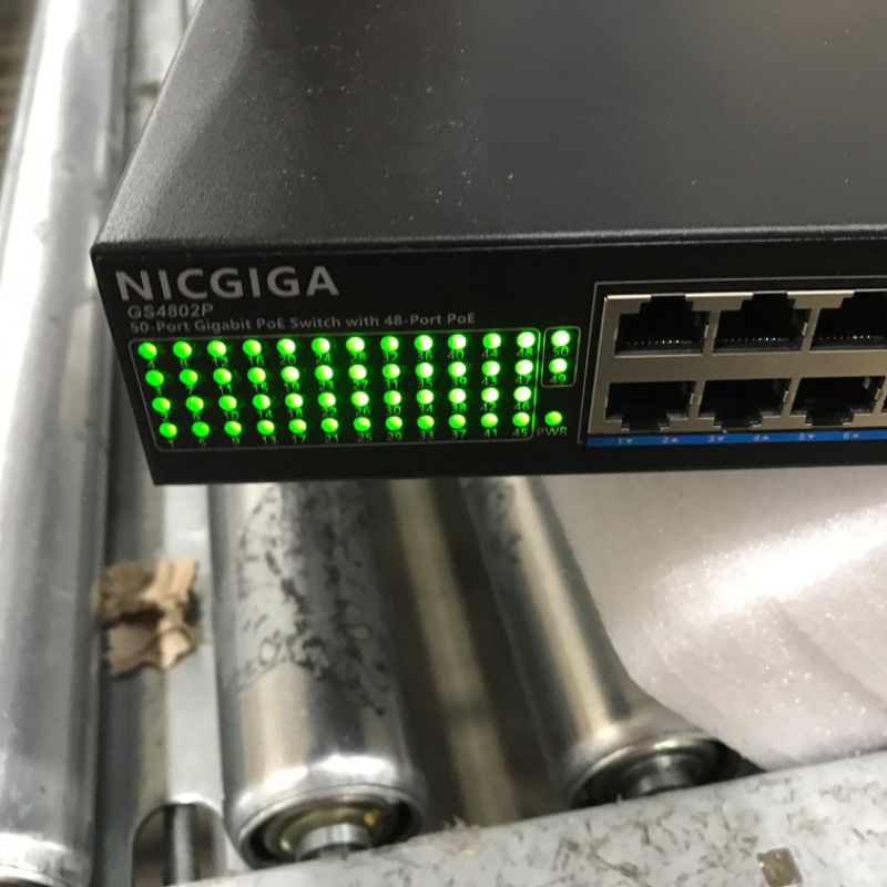 Photo 4 of 48 Port Gigabit PoE Switch Unmanaged with 48 Port IEEE802.3af/at PoE+@400W, 2 x 1G SFP, NICGIGA 50 Port Network Power Over Ethernet Switch, Desktop/Rackmount 50 port| 48xPoE+ 400W | 2xUplink