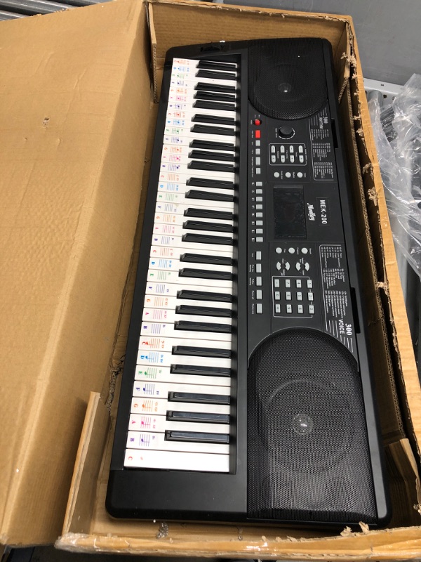Photo 2 of "MISSING POWER CABLE" Moukey Keyboard Piano, 61 Key Piano Keyboard, Full-Size Electric Piano, Superior Sound, Powerful Functions, Durable keys, Electric Keyboard with Music Stand and Power Adapter, Portable Music Keyboard MEK-61 Key Keyboard